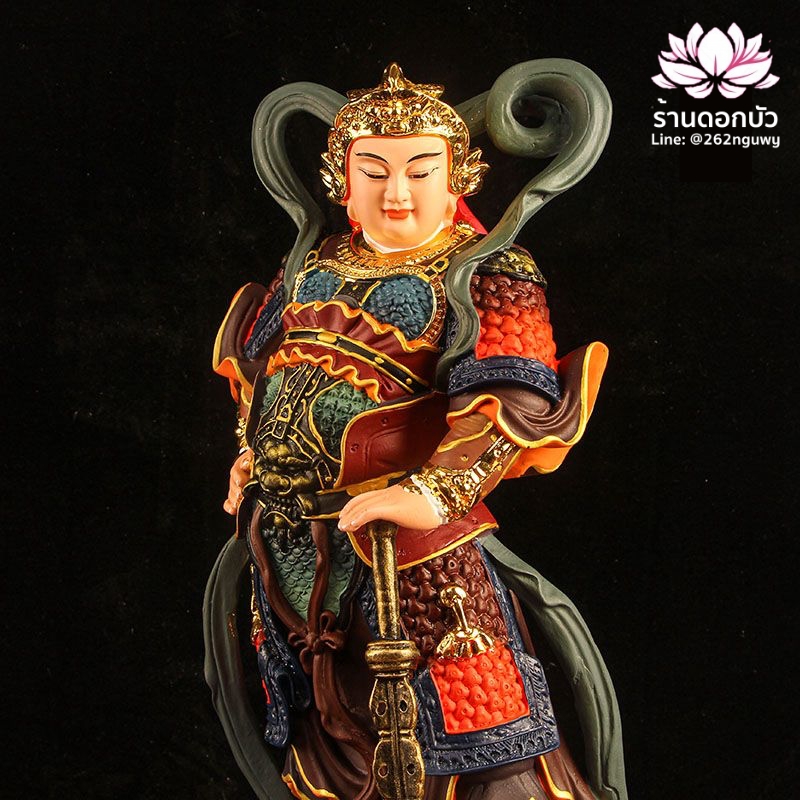 เทพเจ้ากวนอู และพระเวทโพธิสัตว์ หรืออุ่ยท้อผ่อสัก เทพบริวาร ขนาด 16/19/26/36 นิ้ว