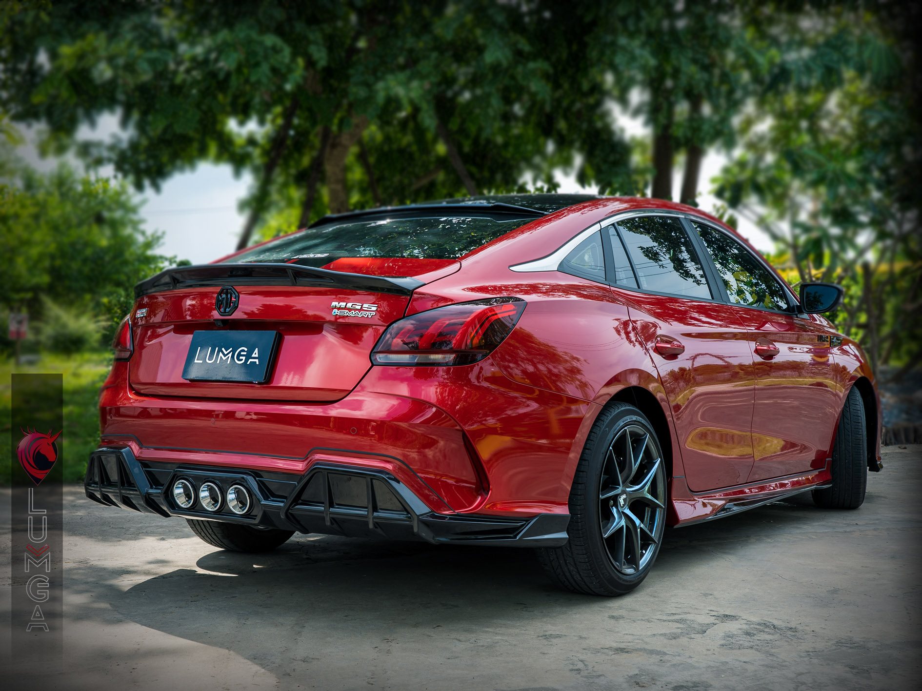 ชุดแต่งสเกิร์ตรอบคัน MG5 2022 Lumga bodykits (ลัมกา)