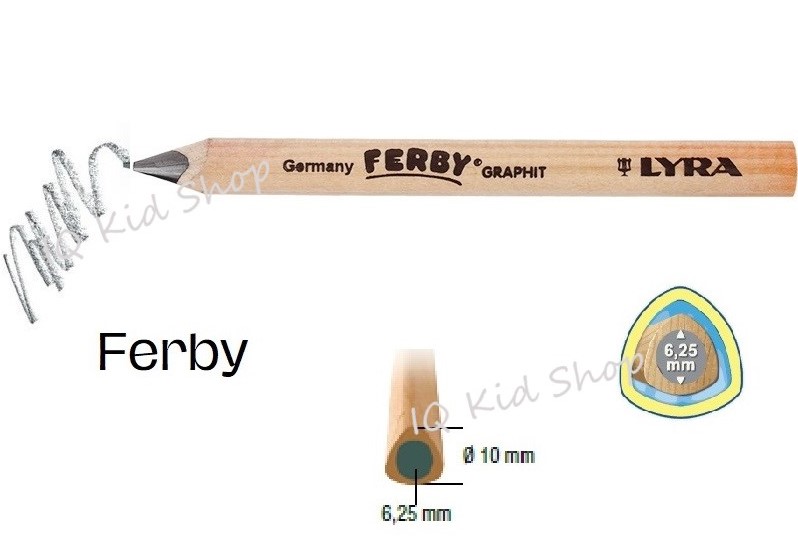ดินสอดำสามเหลี่ยม B จัมโบ้ LYRA- FERBY แท่งสั้น
