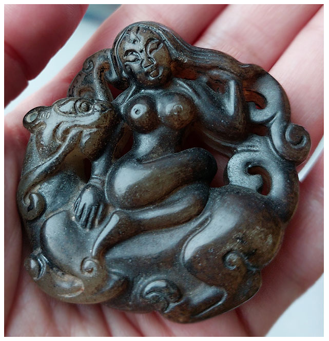 จี้หินสะสมสไตล์จีน งานเก่า -BPT021-