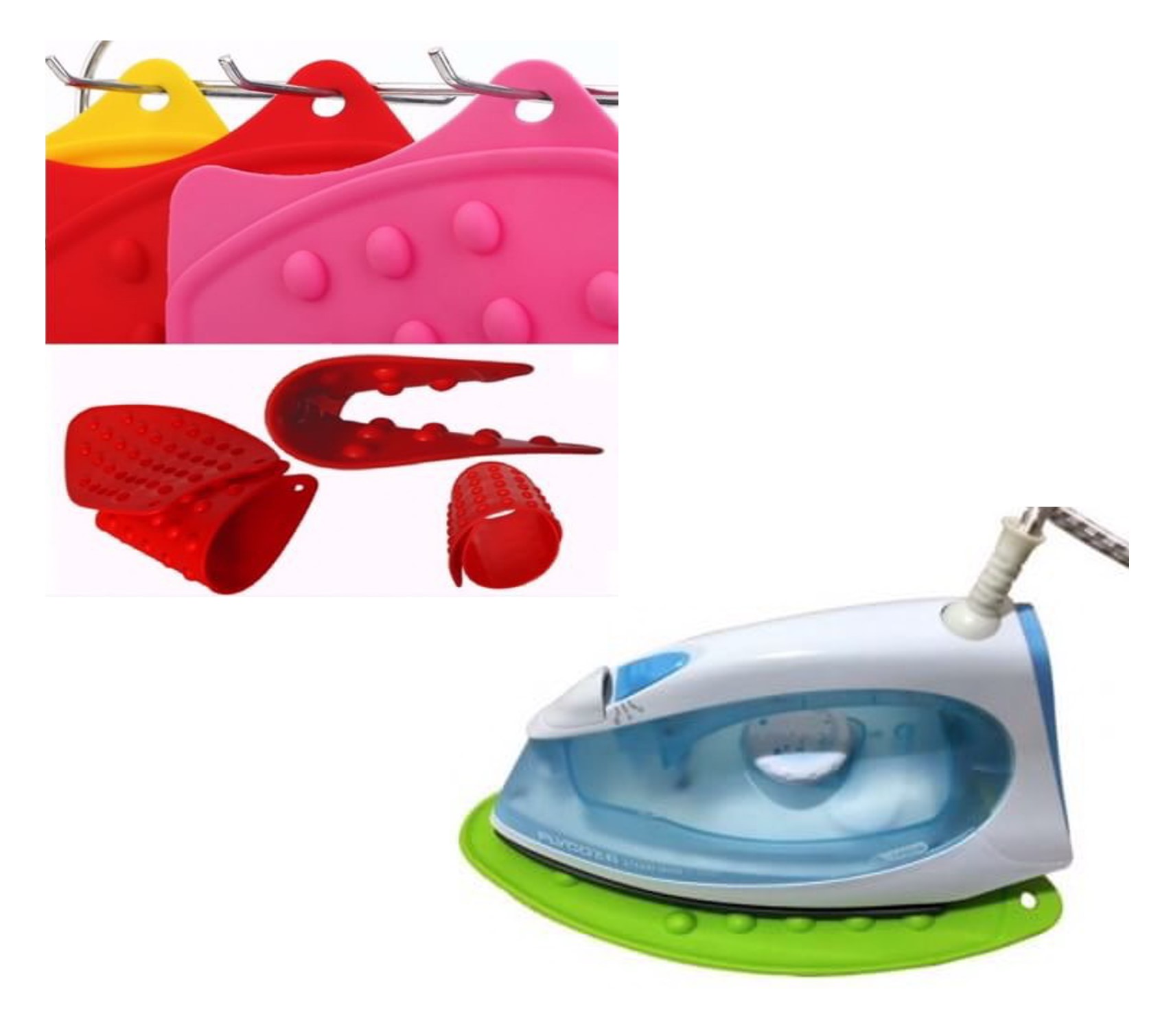 แผ่นยางซิลิโคน พร้อมส่งสำหรับวางเตารีดหลากสี คละสี