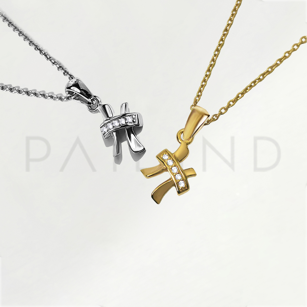จี้เงินแท้ประดับพลอย สัญลักษณ์ Zodiac สำหรับชาวราศีมีน