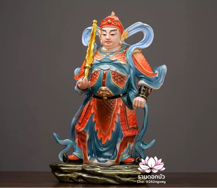 เทพเจ้ากวนอู และพระเวทโพธิสัตว์ (อุ่ยท้อผ่อสัก) ขนาด 12/16 นิ้ว