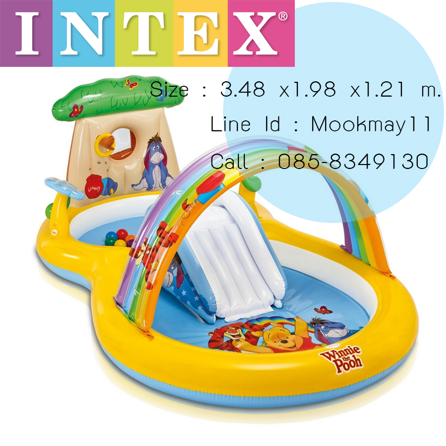 Intex Winnie The Pooh สระน้ำสไลเดร์หมีพูห์ 57136แถมสูบไฟฟ้า