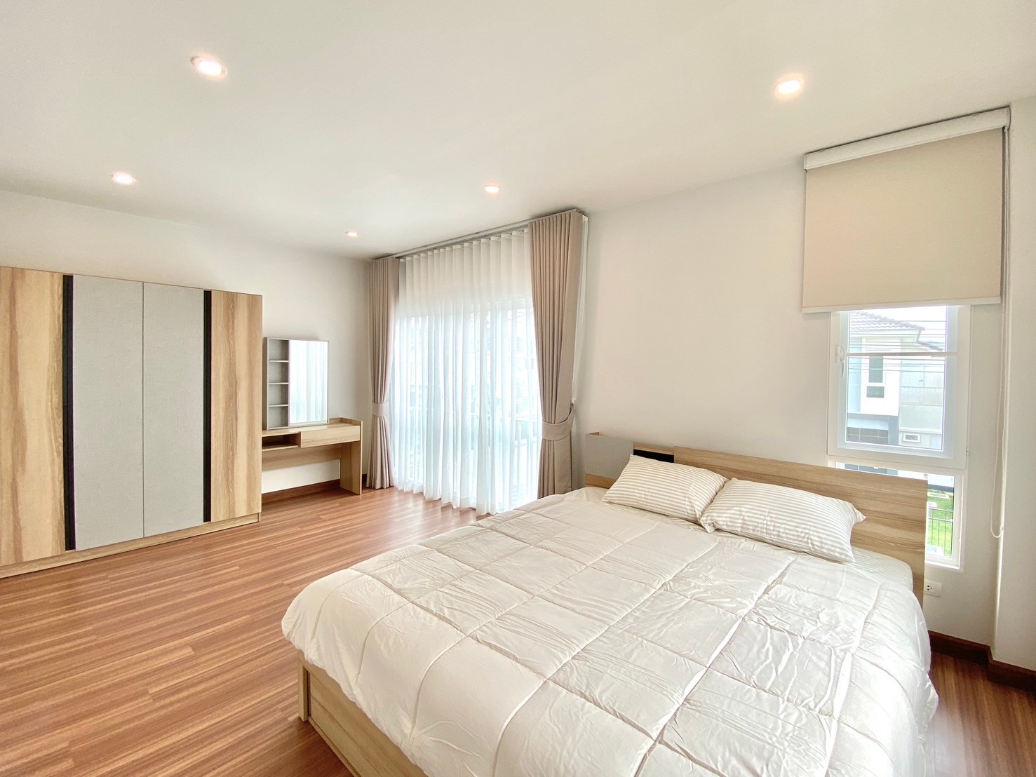 For Rent : Thalang, New Project Phase semi-detached house, 3 bedrooms 3 bathrooms