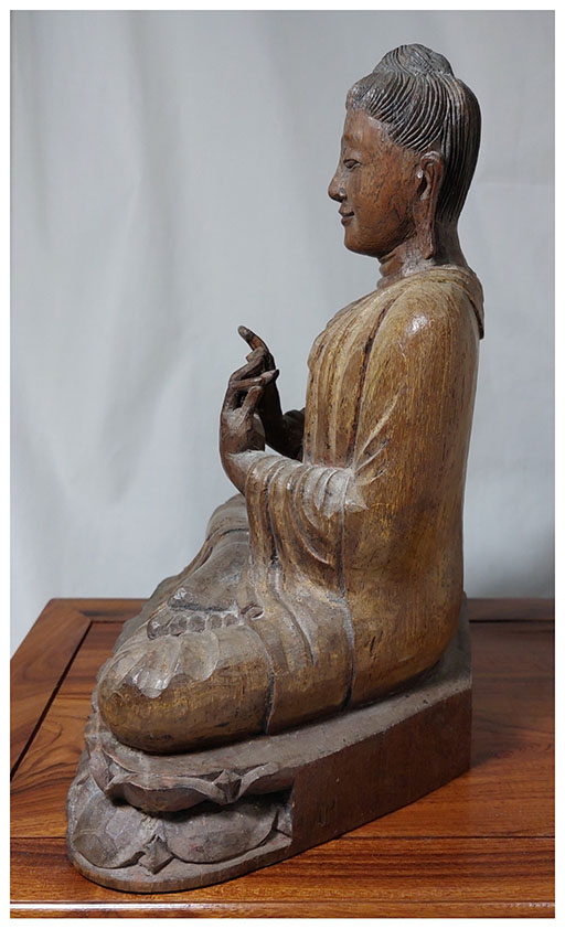 พระไม้เก่าปางปฐมเทศนา งานเก่า-BPT2657-