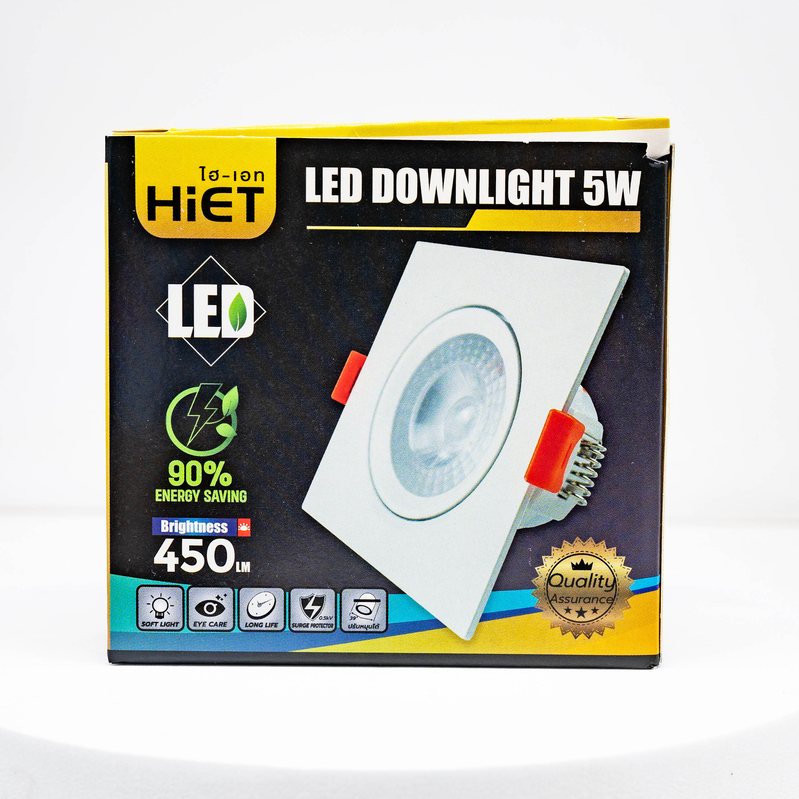 Hiet โคมดาวน์ไลท์ 3" ขนาด 5w ทรงกลม ทรงเหลี่ยม ดาวน์ไลท์ downlight โคมไฟ ปรับได้