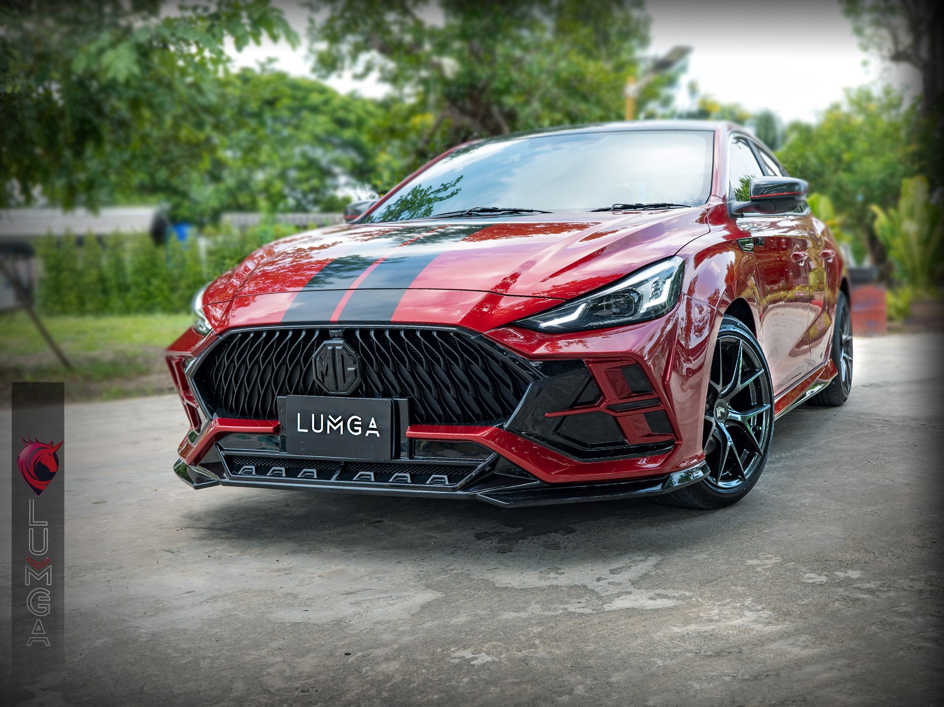 ชุดแต่งสเกิร์ตรอบคัน MG5 2022 Lumga bodykits (ลัมกา)