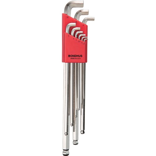 ชุดประแจหกเหลี่ยมตัวแอลหัวบอล คอสั้น Stubby 9 ชิ้น (มิล) No. 16799 : BONDHUS