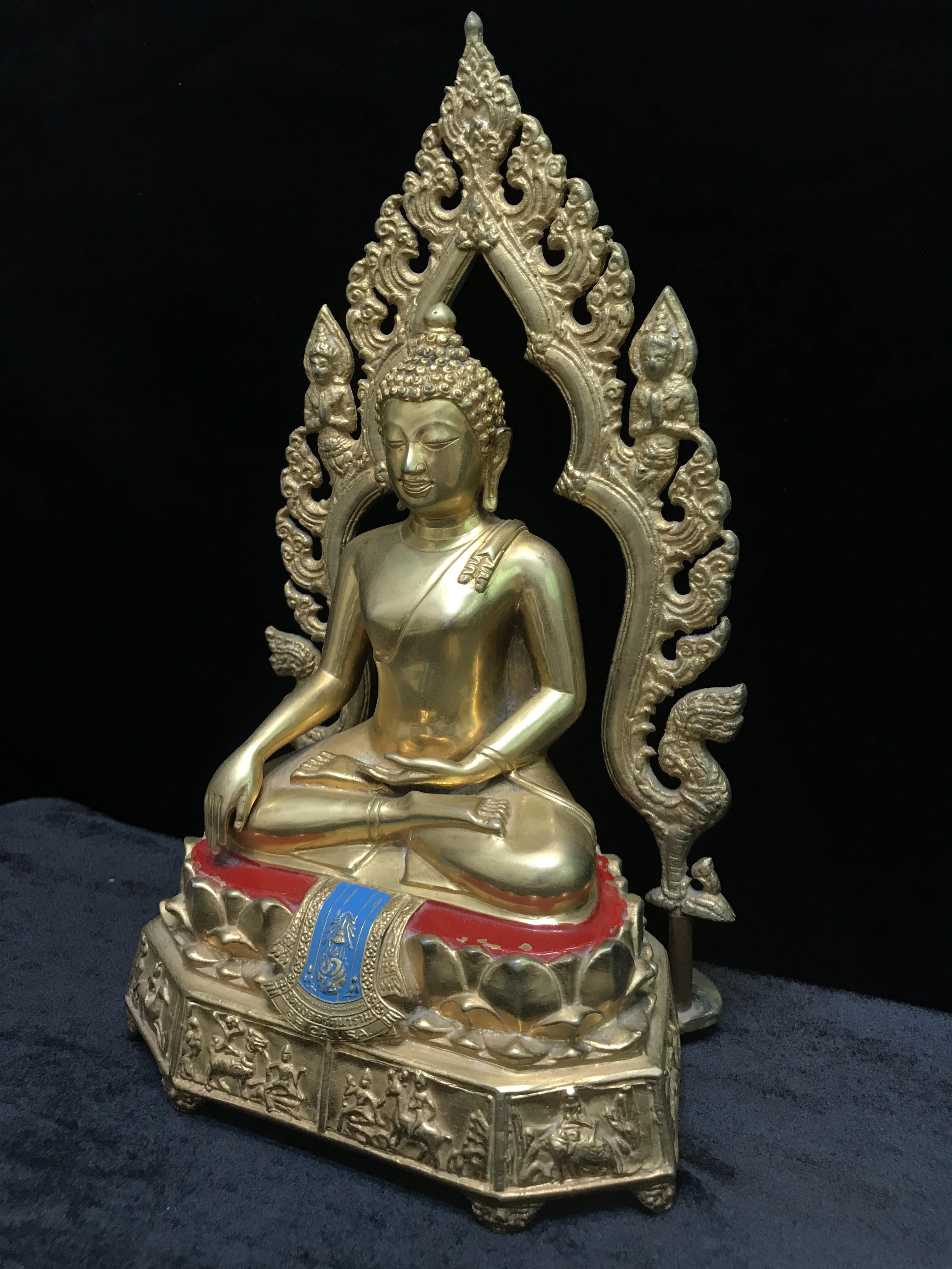 พระพุทธมงคลรัตนภูมิพัฒนมหามุนี ภปร. หน้าตัก 5นิ้ว(อาบทองคำ) วัดมงคลรัตนาราม วัดไทยในซานฟรานซิสโก สหรัฐอเมริกา ( Sanfrancisco USA.) ปี2523 (นิยมหายาก)