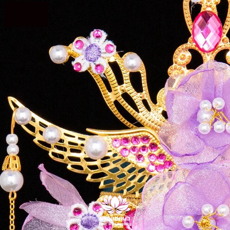 หมวกเทพเจ้าฝ่ายหญิง หมวกเทพนารี หมวกเทวนารี หมวกเจ้าแม่ หมวกพระหญิง หมวกกิมซิ้น หมวกพระจีน