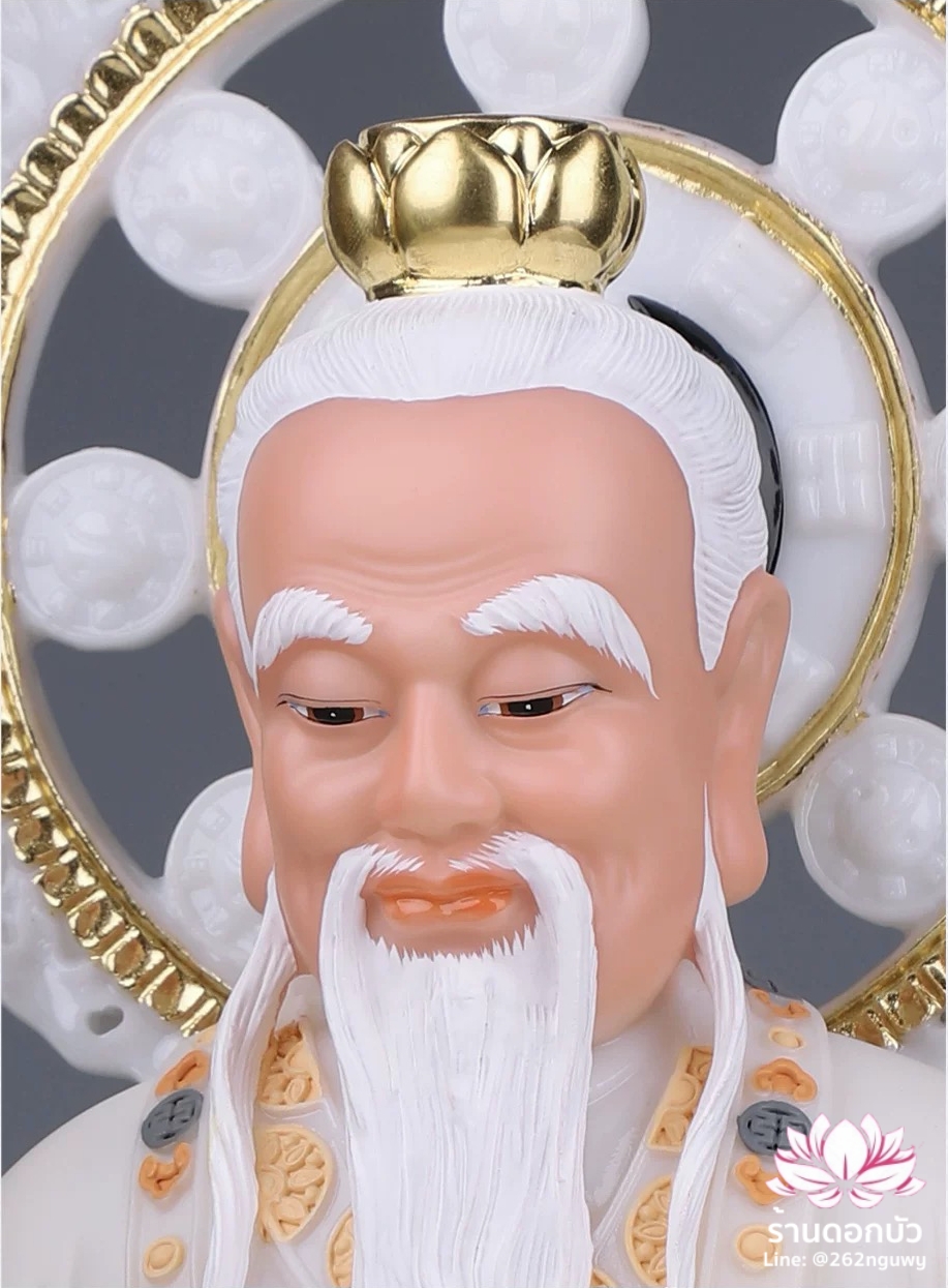 ศาสดาเต๋า ซำเช้งเต๋าจ้อ โตเต็กเทียนจุน หรือไท่ส่องโล้กุ๊น หง่วนซี่เทียนจุน เล็งโป้เทียนจุน งานหินอ่อนคุณภาพสูง ขนาด 12/16/19 นิ้ว