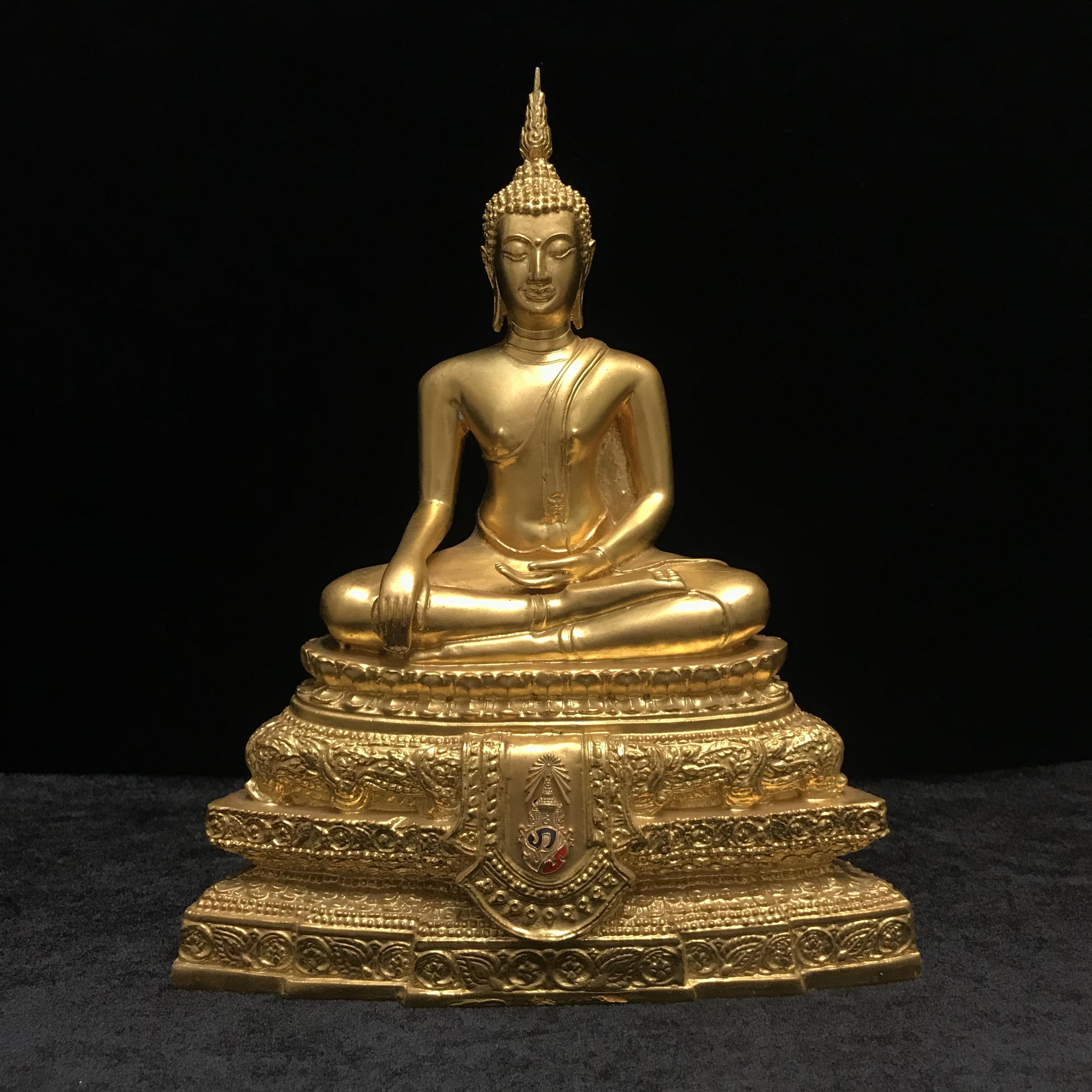 พระบูชาพระพุทธชินสีห์ ภปร. (รุ่น2) หน้าตัก 5นิ้ว ปิดทอง กองทุนฟันเทียมพระราชทาน ในวโรกาสมหามงคล 80 พรรษา ปี 2550 (องค์หมายเลข447)(1ใน1999องค์)หายาก
