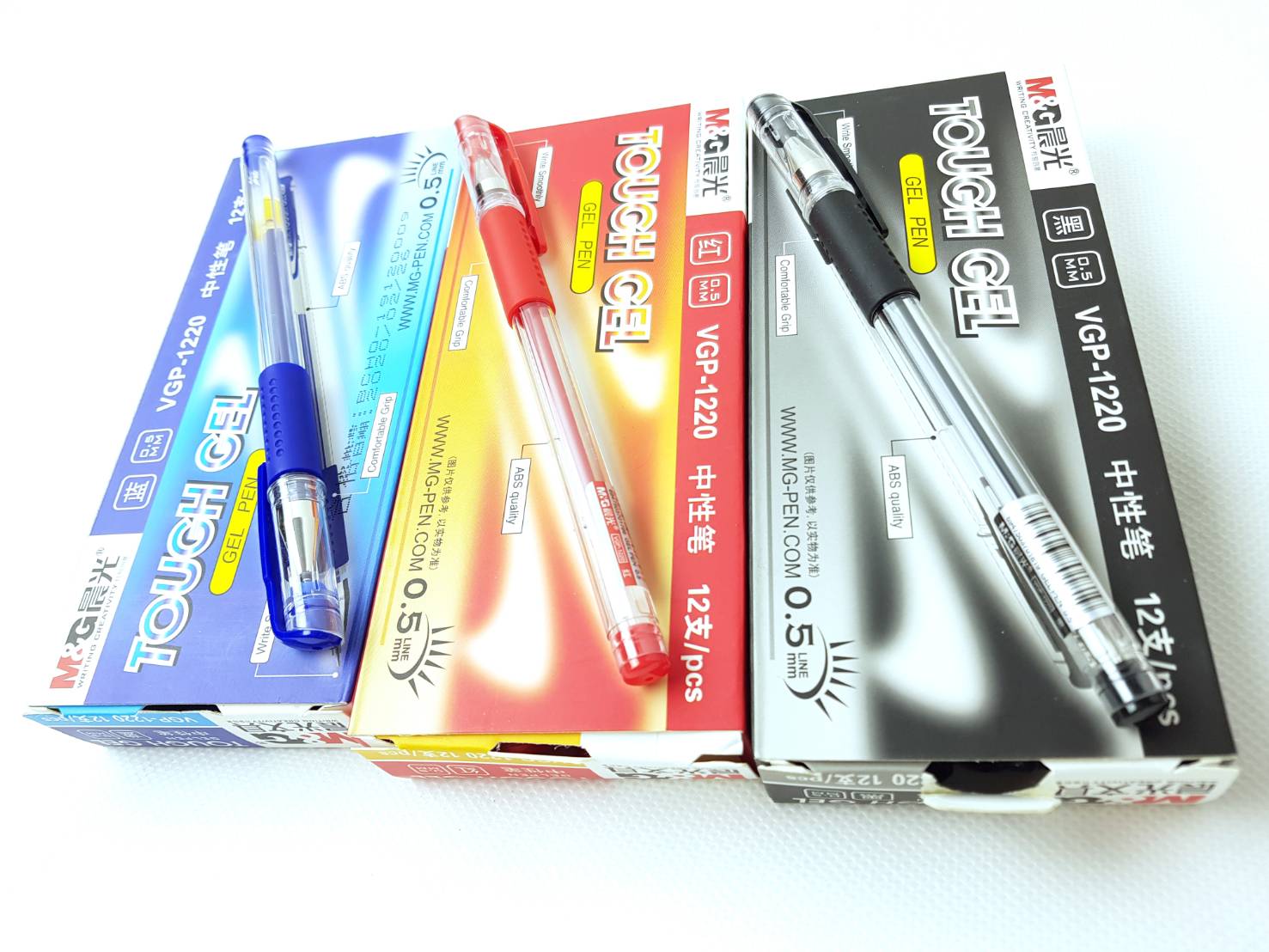 Small Evting ปากกาTough Gel 0.5 มม. 12ด้าม/กล่อง มีสีน้ำเงิน ดำ แดง ปากกาเจล ปากกาลูกลื่น ปากกาTough Gel