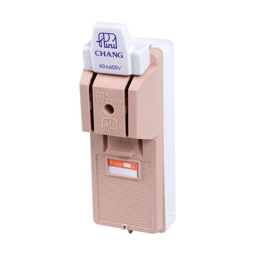 **2P** คัตเอ้า คัตเอาท์ CHANG ช้าง 2P 30/60A พร้อมฟิวส์ในกล่อง คัทเอาท์ ของแท้ 100% คัทเอ้า คัดเอ้า สะพานไฟ