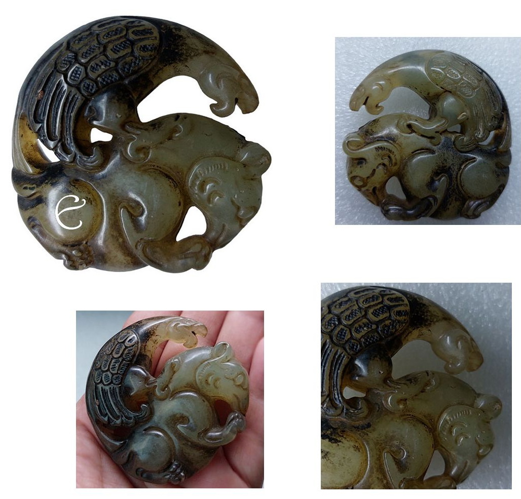 จี้หินสะสมสไตล์จีน งานเก่า-BPT033-