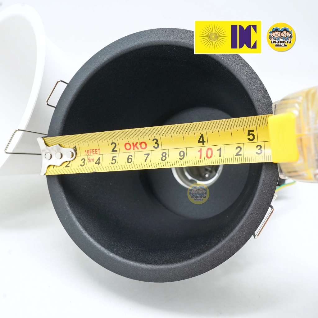 ยี่ห้อ DC โคมไฟดาวไลท์ รุ่น DL-704 สีดำ สีขาว ขนาด 4 นิ้ว โคมไฟดาวไลท์ฝังฝ้า โคมไฟ เฉพาะโคมไฟไม่มีหลอดแถมให้ โคมไฟดาวไลท์