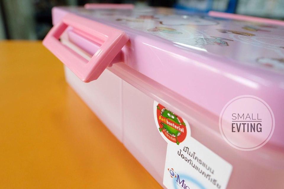 Small Evting กล่องอาหาร Super Lock No.9197 ลาย คิตตี้ กล่องอาหาร กล่องเอนกประสงค์