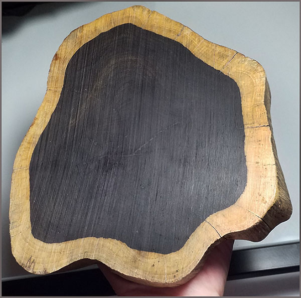 ฐานไม้มะเกลือ(African Ebony) หนา3cm แบบที่2(ตัวอย่าง)