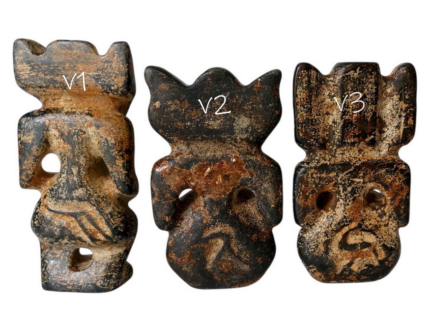 รูปปั้นหิน เทวรูปหิน หินรูปเอเลี่ยนต่างๆ (หินแม่เหล็กดูดติด)