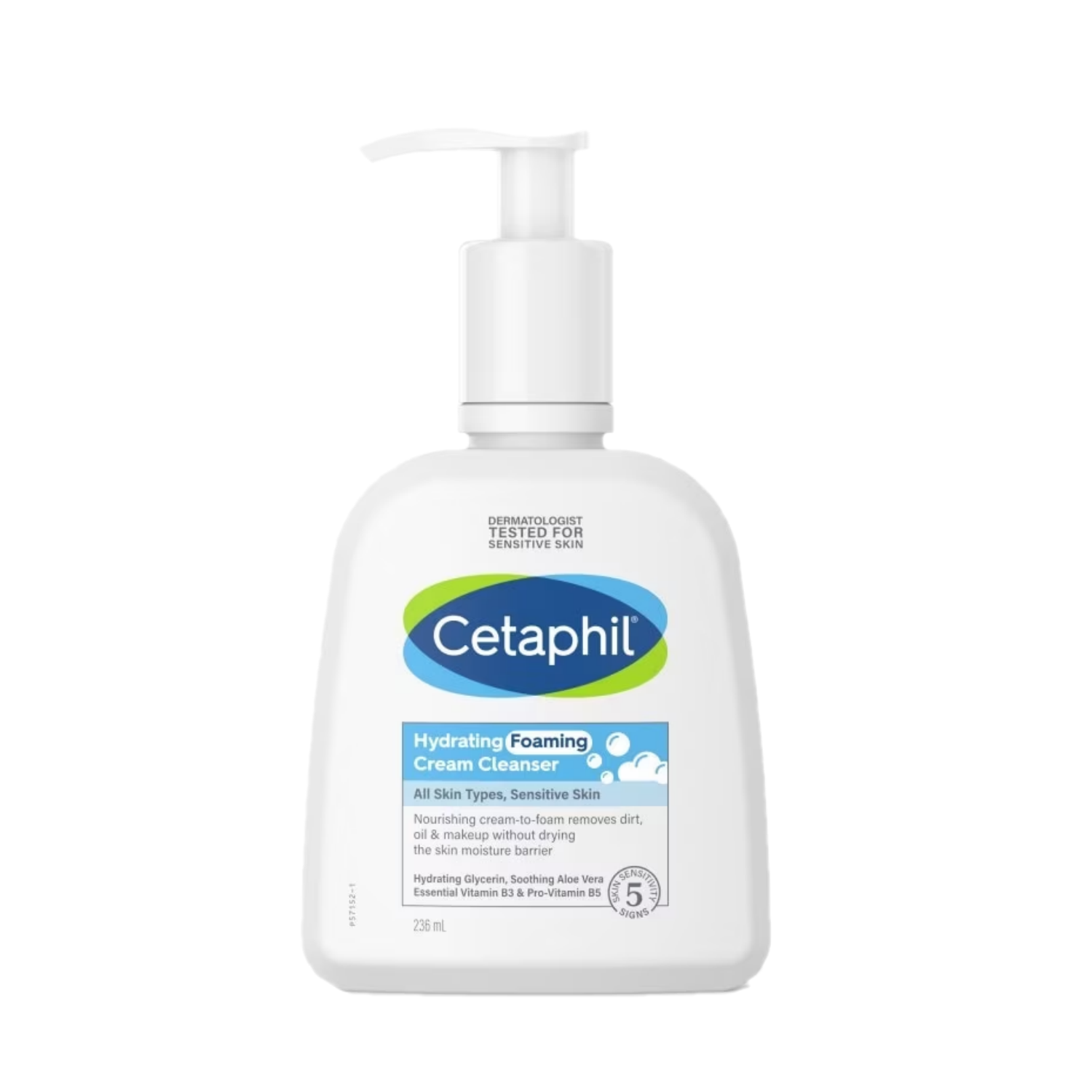 Cetaphil hydrating foaming cream cleanser 236 g.