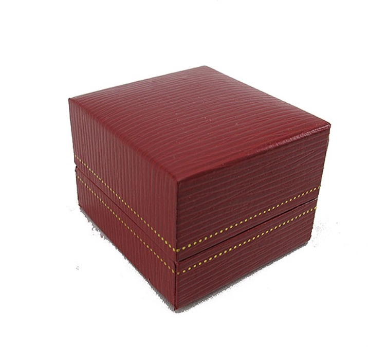 กล่องแหวนหรือต่างหู 2 in 1 สีแดง ด้านในขาว (โหล)