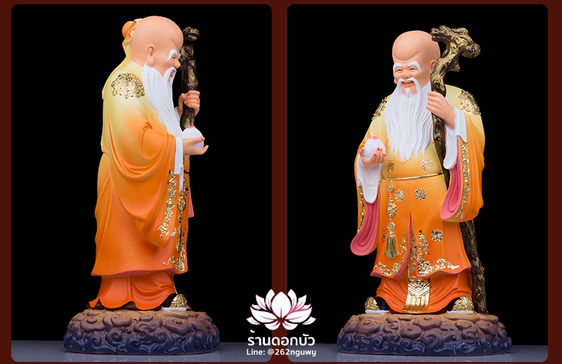 ฮกลกซิ่ว เทพเจ้าฮก ลก ซิ่ว งานเรซิ่นเกรดพรีเมียม ขนาด 12/16/19/27 นิ้ว