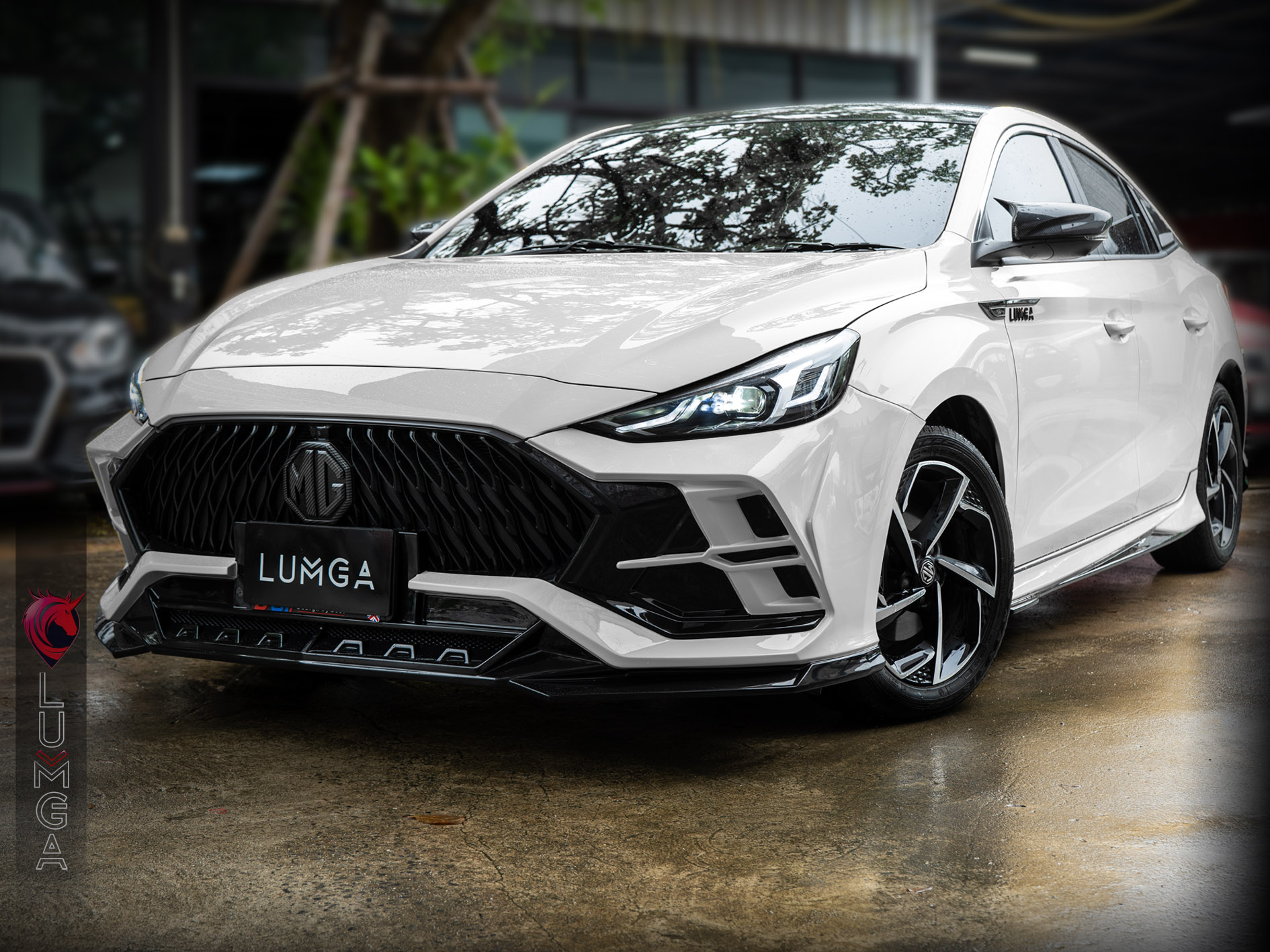 ชุดแต่งสเกิร์ตรอบคัน MG5 2022 Lumga bodykits (ลัมกา)