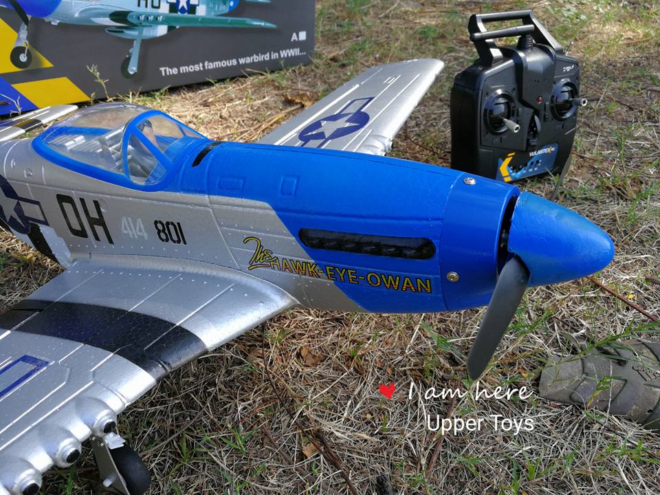 เครื่องบินมัสแตง Volantex P-51D มอเตอร์บรัสเลส 1,800 kv Mustang 75CM.