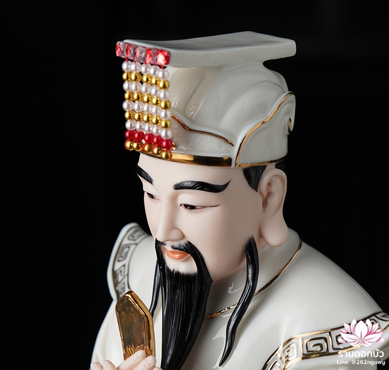 เง็กเซียนฮ่องเต้ หยกอ๋องส่องเต่ และพระนางซีหวังหมู่ กิมบ้อเนี่ยเนี้ย ประทับนั่งบัลลังก์มังกร ขนาด 12 นิ้ว