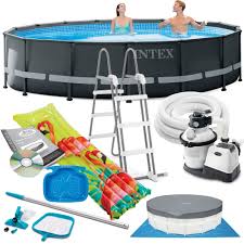 Intex 26340 สระน้ำ 24 ฟุต ขนาด 7.32x1.32 ม. + เครื่องกรองระบบทราย