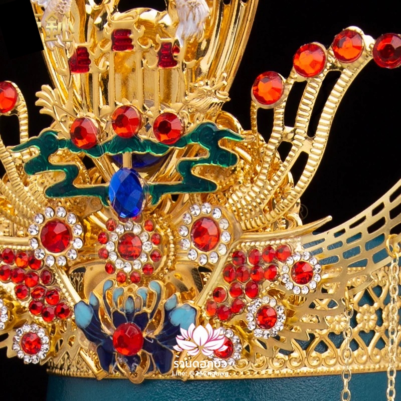 หมวกเทพเจ้าฝ่ายหญิง หมวกเทพนารี หมวกเทวนารี หมวกพระโพธิสัตว์กวนอิม หมวกพระจีน หมวกกิมซิ้น