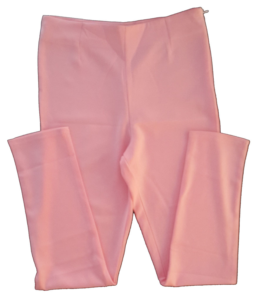 กางเกงขาเดฟเอวสูง ผ้าฮานาโกะ สีชมพู Size S M L XL