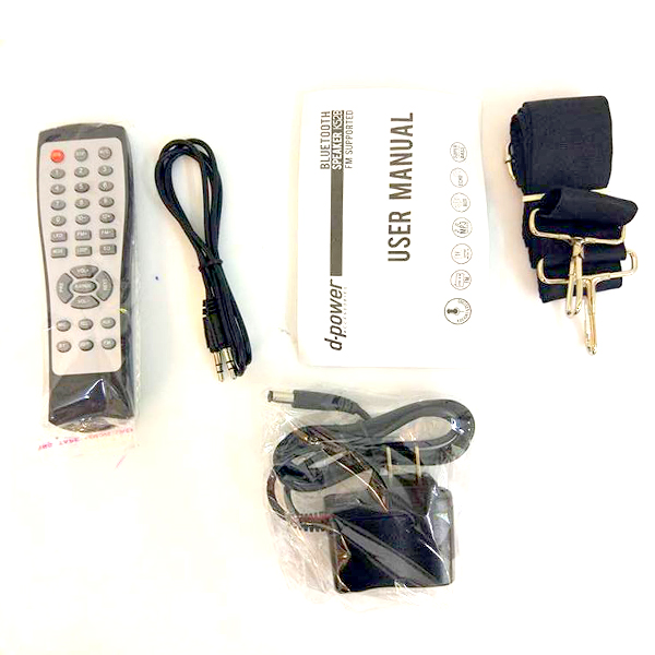 D-POWER K52B ลำโพงบลูทูธ+วิทยุ หูหิ้ว เสียบไมค์ได้ ให้เสียงดังกระหึม 
