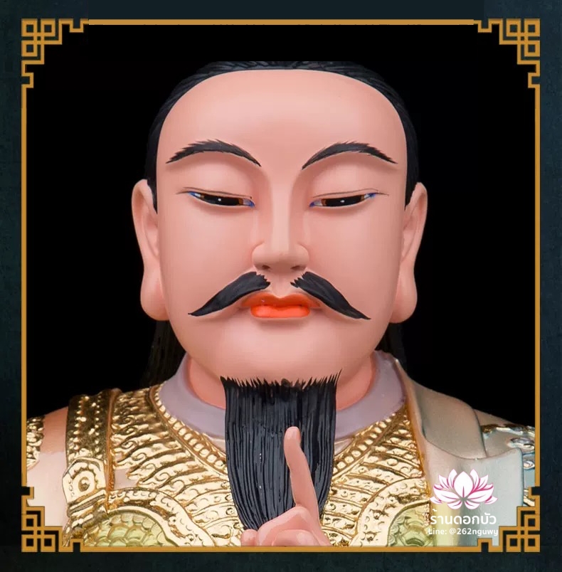 เฮี่ยนเที้ยนซ่งเต่ ตั่วเหล่าเอี๊ย หรือเจ้าพ่อเสือ ปางประทับนั่งเหยียบงูและเต่า ขนาด 12/16/19 นิ้ว