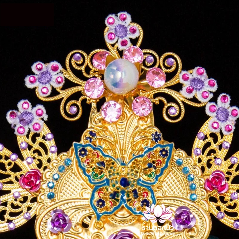 หมวกเทพเจ้าฝ่ายหญิง หมวกเทพนารี หมวกเทวนารี หมวกเจ้าแม่ หมวกพระหญิง หมวกกิมซิ้น หมวกพระจีน