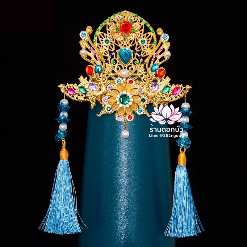 หมวกเทพเจ้าฝ่ายหญิง หมวกเทพนารี หมวกเทวนารี หมวกเจ้าแม่ หมวกพระหญิง หมวกกิมซิ้น หมวกพระจีน