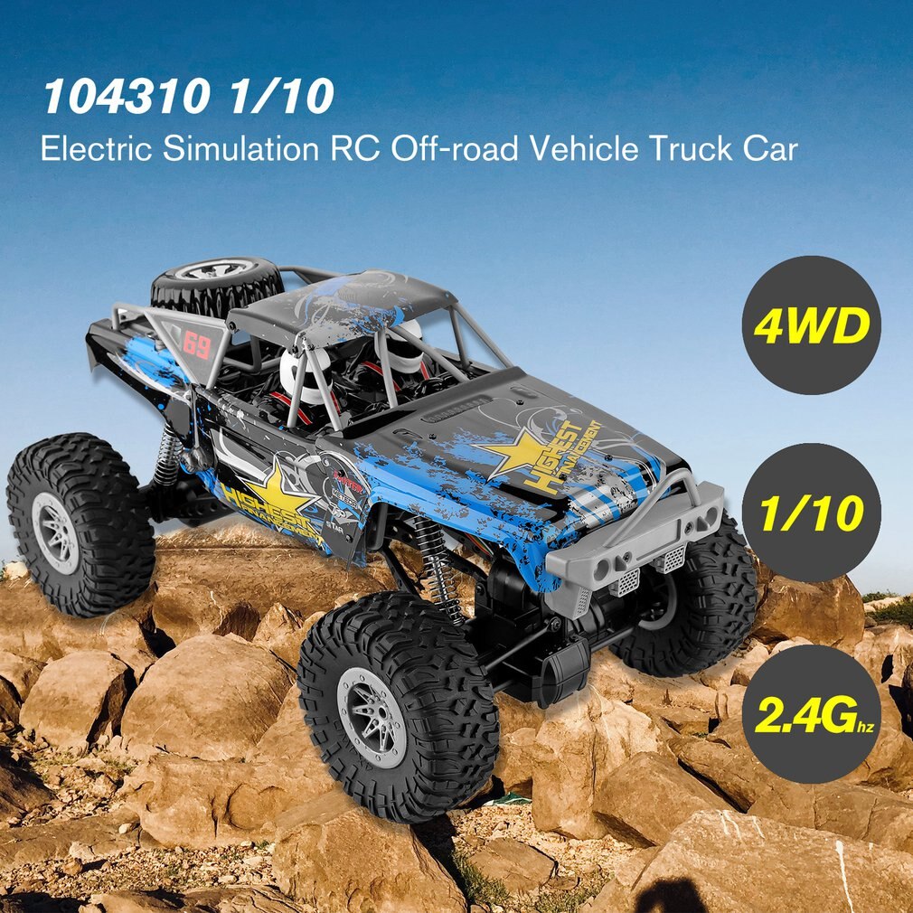 Buggy Off Road Wltoys 104310 RC Car 1/10 4WD 2 Motor