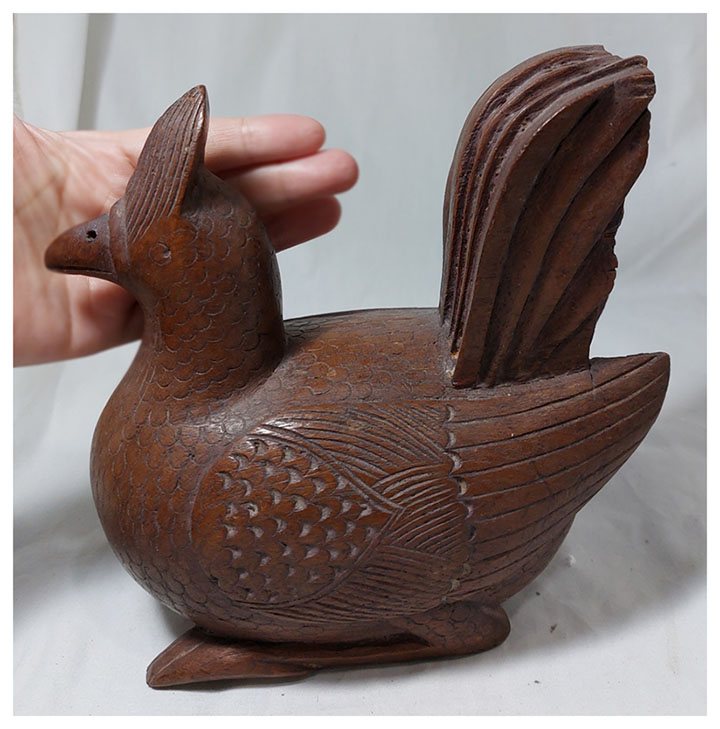 นกไม้สัก นกตลับ(มีช่องลับใต้ท้อง)งานเก่า