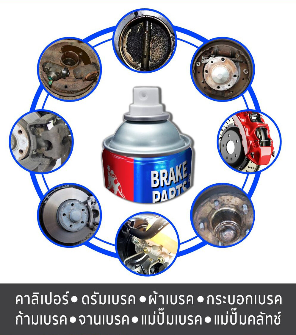 SUMO สเปรย์ขจัดคราบน้ำมัน 840ml. ขจัดคราบน้ำมัน จารบี ฝุ่นผง คราบเหนียวแน่น แห้งไว ไม่ทิ้งคราบ ทำความสะอาดผ้าเบรค