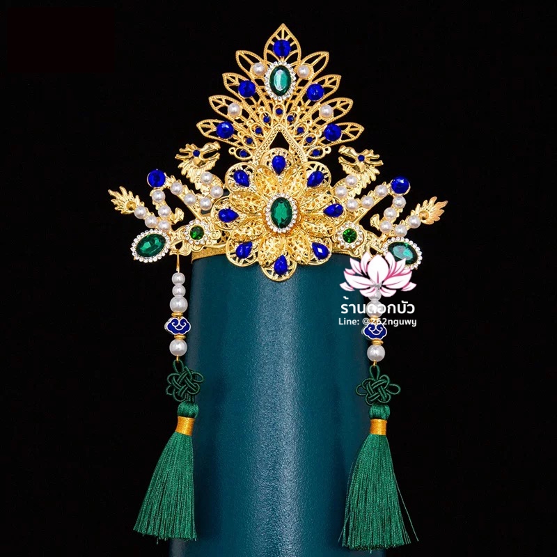 หมวกเทพเจ้าฝ่ายหญิง หมวกเทพนารี หมวกเทวนารี หมวกเจ้าแม่ หมวกพระหญิง หมวกกิมซิ้น หมวกพระจีน
