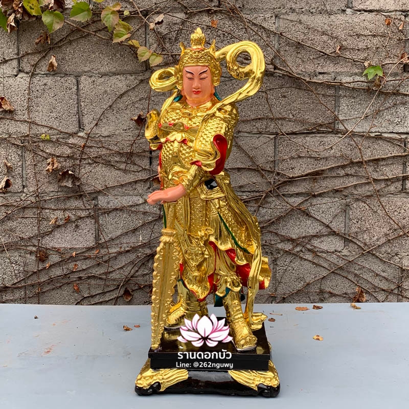 เทพเจ้ากวนอู และพระเวทโพธิสัตว์ (อุ่ยท้อผ่อสัก) งานเรซิ่น ขนาด 24 นิ้ว