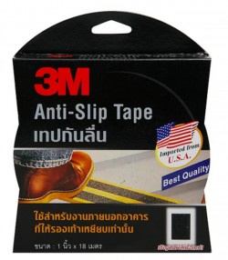 3เอ็ม เทปกันลื่นชนิดม้วนสีดำ สำหรับงานภายนอก ขนาด 1 นิ้ว X 18 เมตร 3M Anti-Slip Tape, Black, 1 Inch X 18 M