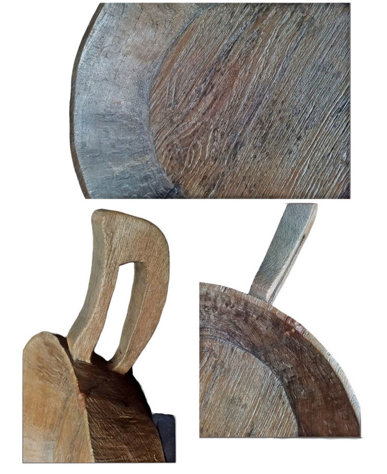 กัวะหรือกั๊วะข้าวเหนียวไม้สัก งานเก่า 54cm