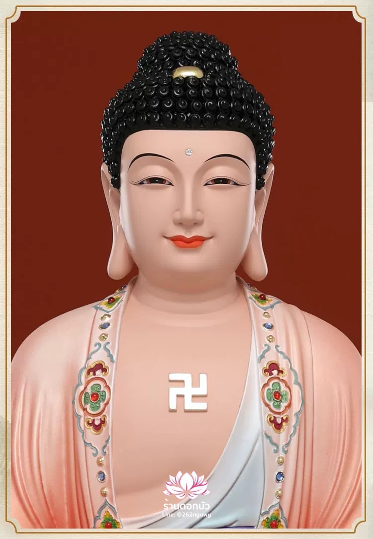 พระพุทธเจ้า (พระยูไล) พระโพธิสัตว์กวนอิม (กวนอิมผ่อสัก) พระมหาสถามปราปต์โพธิสัตว์ (ไต่ซีจี่ผ่อสัก) งานเรซิ่น ขนาด 12/16/19 นิ้ว