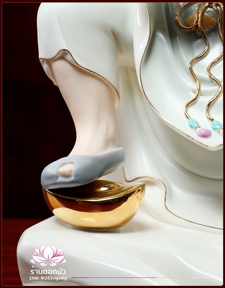 พระอรหันต์จี้กง เต้าจี้ฉานซือ งานกระเบื้องฮกเกี้ยน สีเทา ขนาด 16 นิ้ว