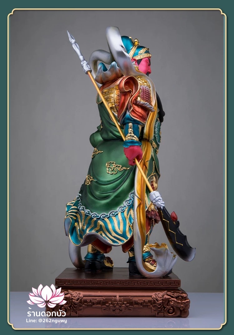 เทพเจ้ากวนอู และพระเวทโพธิสัตว์ (อุ่ยท้อผ่อสัก) งานเรซิ่นคุณภาพสูง ขนาด 12/16/19/24 นิ้ว