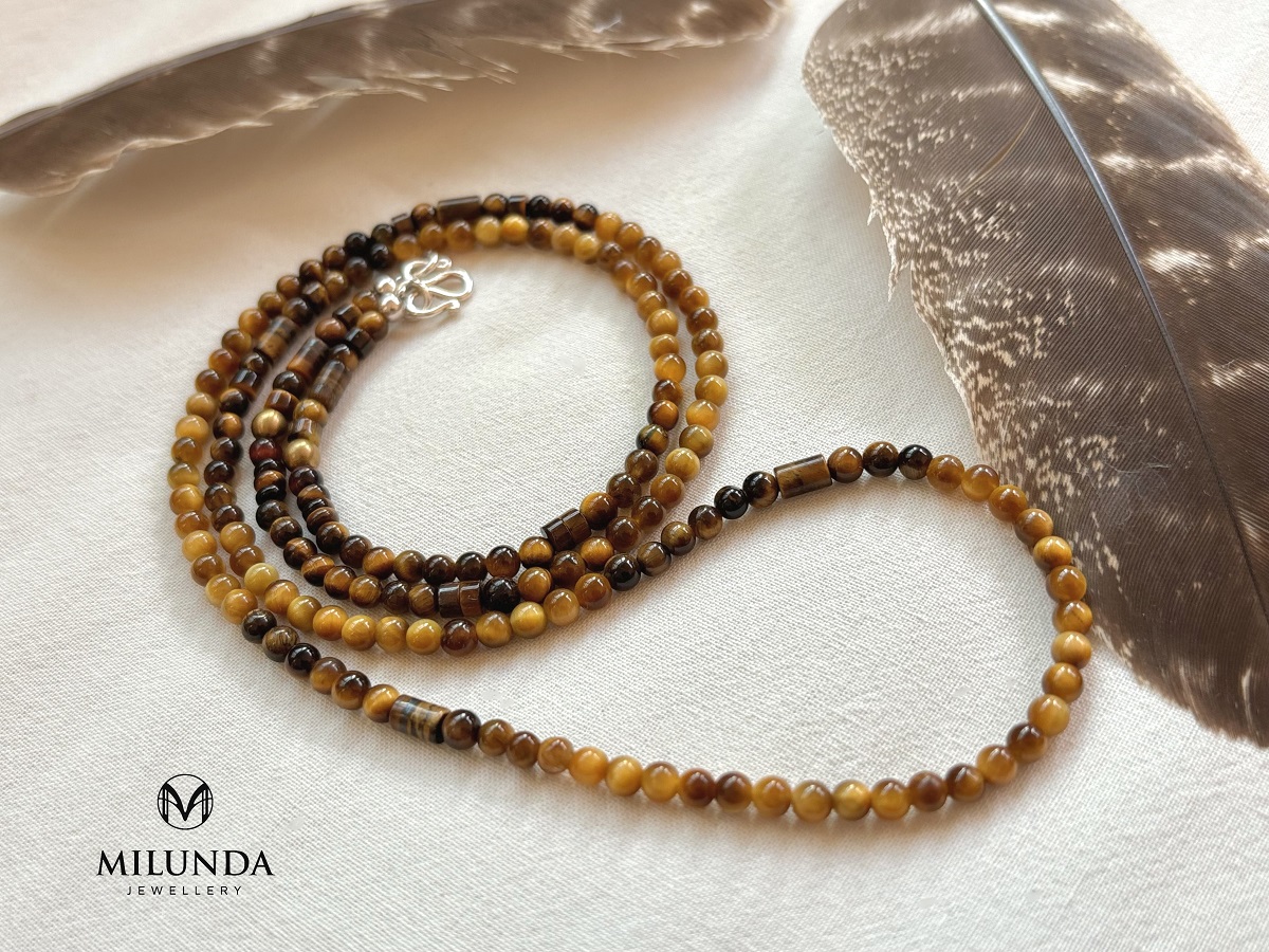 สร้อยคอห้อยพระ หินตาเสือ