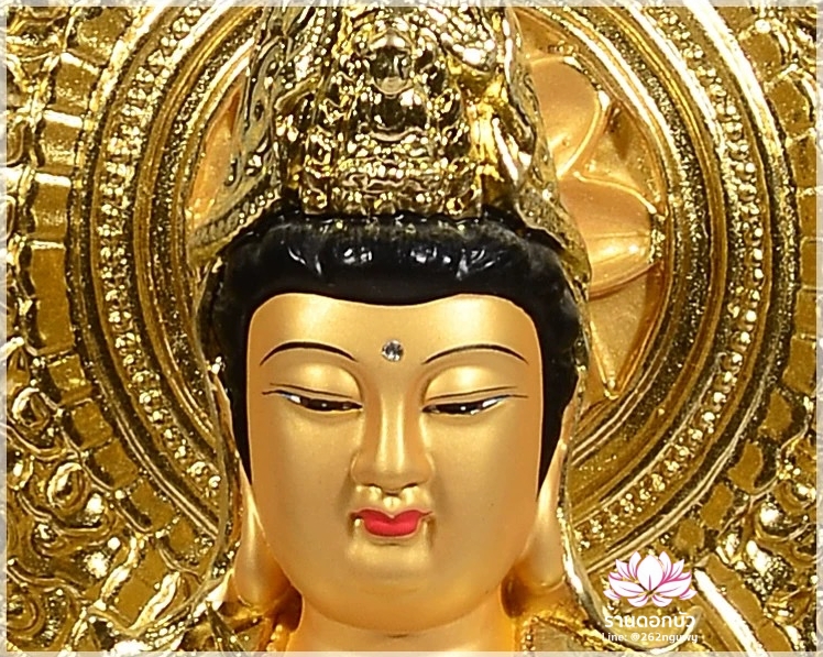 พระพุทธเจ้า (พระยูไล) พระโพธิสัตว์กวนอิม (กวนอิมผ่อสัก) พระมหาสถามปราปต์โพธิสัตว์ (ไต่ซีจี่ผ่อสัก) ปางยืนบนดอกบัว ขนาด 16/19/26/36 นิ้ว