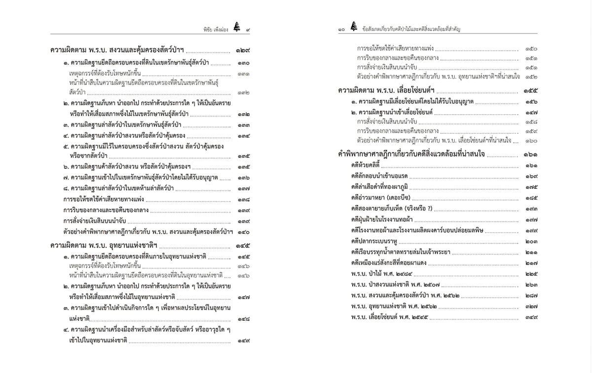 (แถมปกใส) ข้อสังเกตเกี่ยวกับคดีป่าไม้และคดีสิ่งแวดล้อมที่สำคัญ พร้อมตัวบท พิมพ์ครั้งที่ 1 พิชัย เพ็งผ่อง TBK1371 sheetandbook ALX